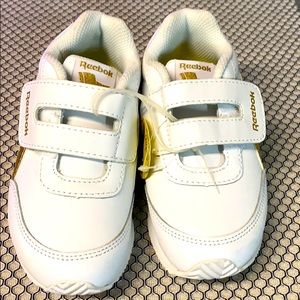 New White & Golden Reebox sneakers
